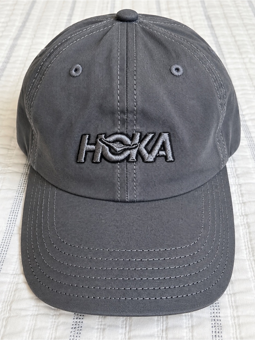 HOKA ONE ONE Gray Embroidered Logo Baseball Cap NWOT